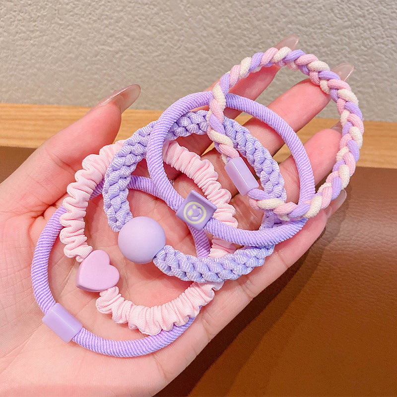 Wholesale Colored Large Circle Children's Hair Free Rubber Band Hair Rope